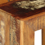 Taburete de madera maciza reciclada 40x30x40 cm