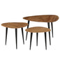 3-piece acacia solid wood coffee table set