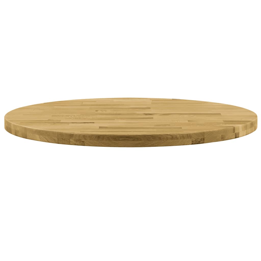 Superficie de mesa redonda madera maciza de roble 44 mm 400 mm