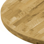 Superficie de mesa redonda madera maciza de roble 44 mm 400 mm