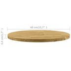 Superficie de mesa redonda madera maciza de roble 44 mm 400 mm