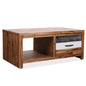 Mesa de centro de madera maciza de acacia 117x50x30 cm