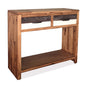 Mesa de consola em madeira de acácia maciça 86x30x75 cm