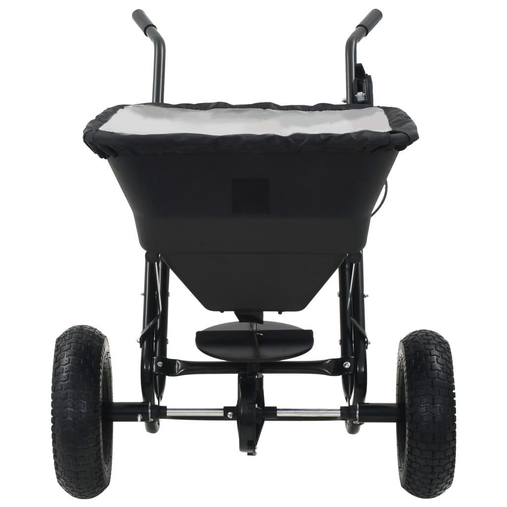Carrito de mano esparcidor de sal PVC y acero 106x73x76 cm 45 L