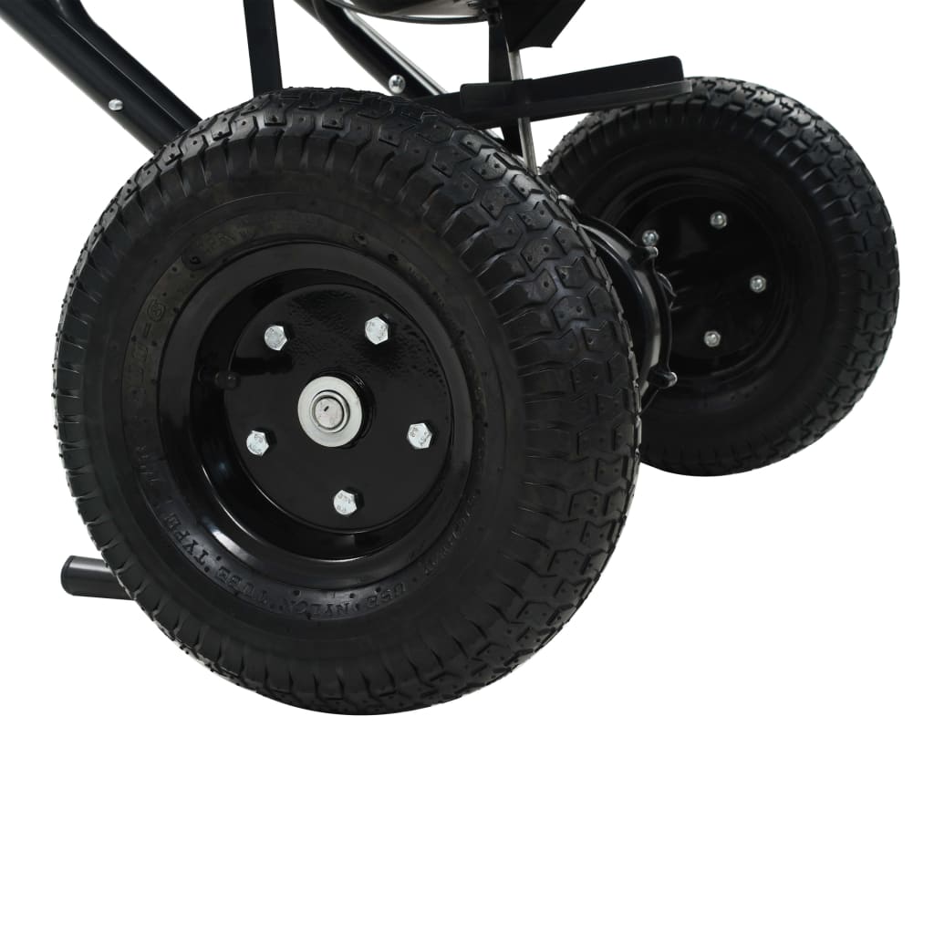 Carrito de mano esparcidor de sal PVC y acero 106x73x76 cm 45 L