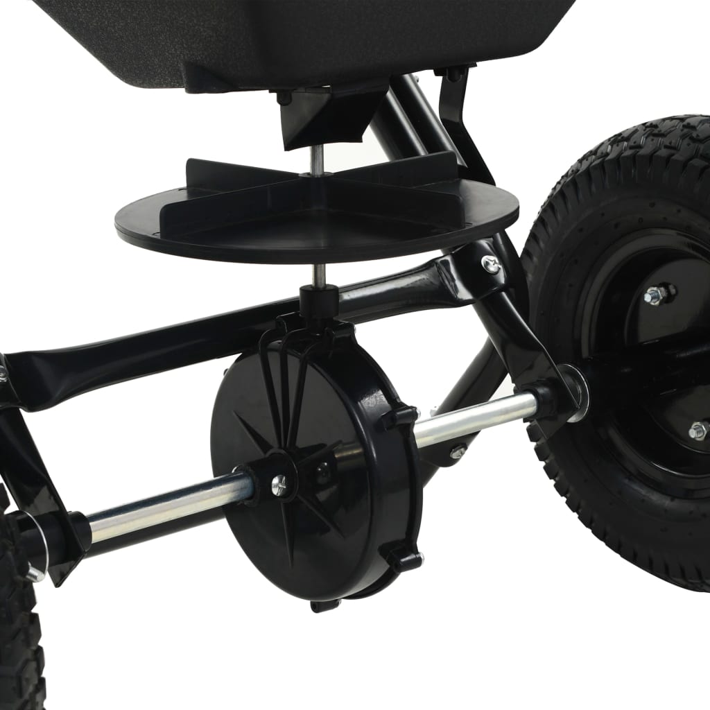 Carrito de mano esparcidor de sal PVC y acero 106x73x76 cm 45 L