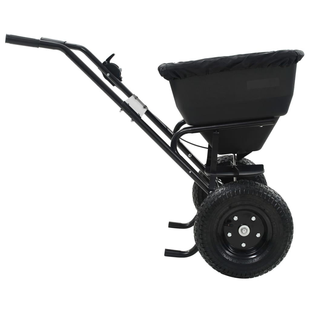 Carrito de mano esparcidor de sal PVC y acero 106x73x76 cm 45 L