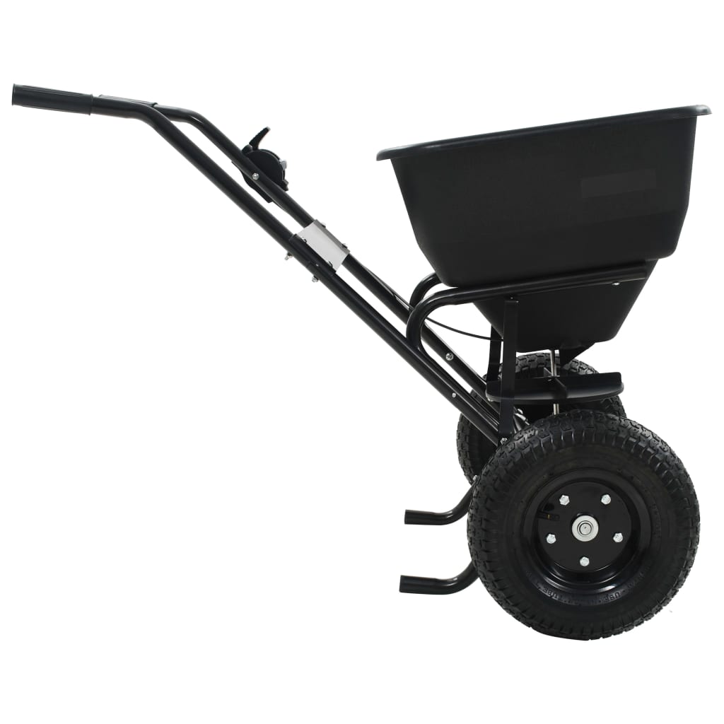 Carrito de mano esparcidor de sal PVC y acero 106x73x76 cm 45 L