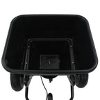 Carro remolque esparcidor de sal PVC y acero 125x74x79 cm 45 L