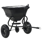 Carro remolque esparcidor de sal PVC y acero 125x74x79 cm 45 L