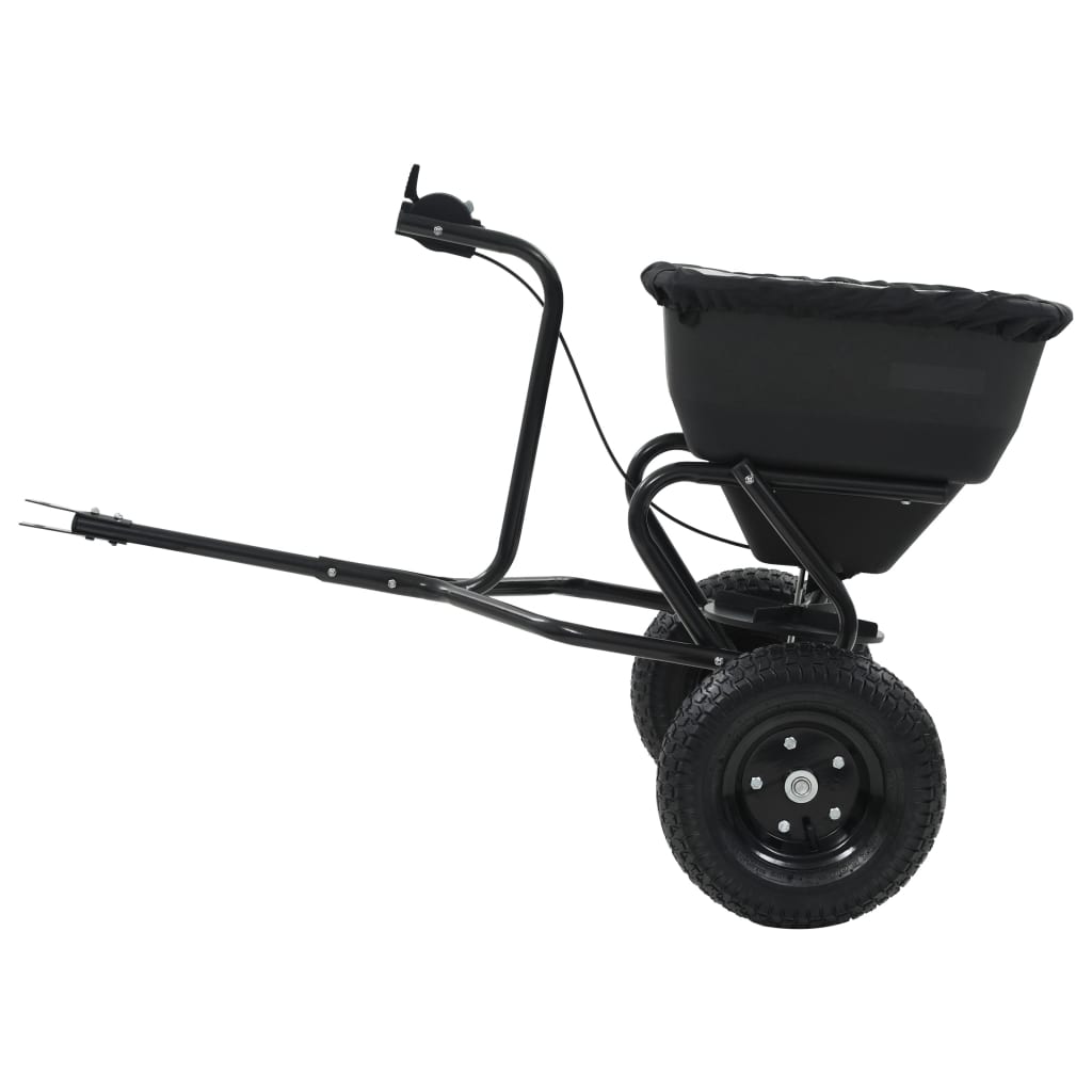 Carro remolque esparcidor de sal PVC y acero 125x74x79 cm 45 L