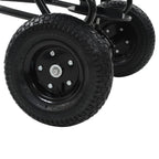 Carro remolque esparcidor de sal PVC y acero 125x74x79 cm 45 L