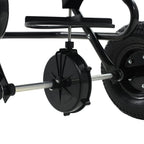 Carro remolque esparcidor de sal PVC y acero 125x74x79 cm 45 L