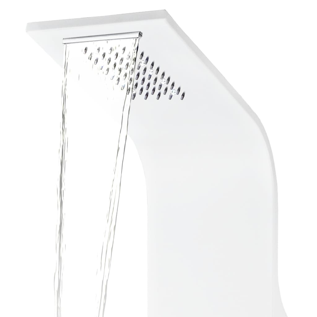 Columna panel de ducha aluminio blanco 20x44x130 cm