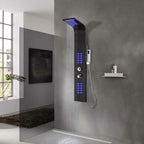 Columna panel de ducha aluminio blanco 20x44x130 cm