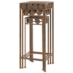 Juego de soportes de planta 3 pzas estilo vintage metal oxidado