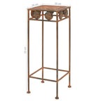 Juego de soportes de planta 3 pzas estilo vintage metal oxidado