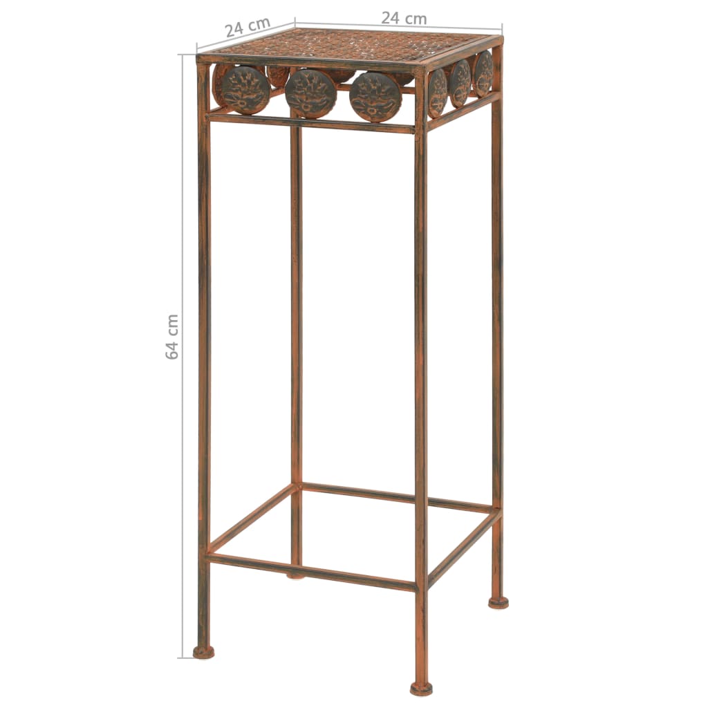 Juego de soportes de planta 3 pzas estilo vintage metal oxidado