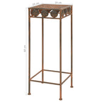 Juego de soportes de planta 3 pzas estilo vintage metal oxidado