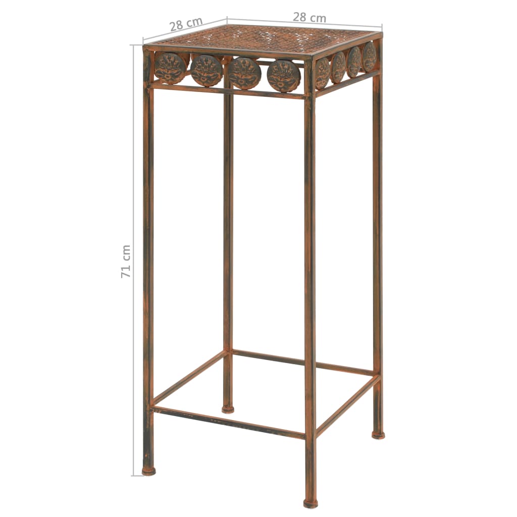 Juego de soportes de planta 3 pzas estilo vintage metal oxidado