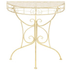 Mesa auxiliar vintage metal semicircular 72x36x74 cm dorado