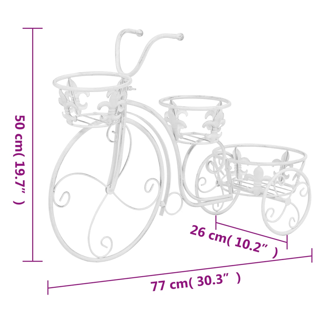 Soporte de plantas con forma de bicicleta metal estilo vintage