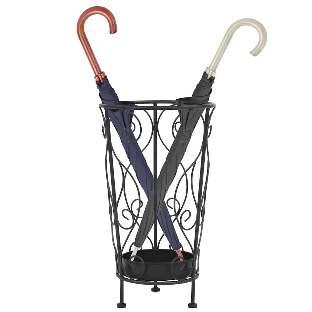 Paragüero estilo vintage metal 26x46 cm negro