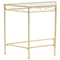 Mesa auxiliar de estilo vintage metal 87x34x73 cm dorada