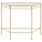 Mesa auxiliar de estilo vintage metal 87x34x73 cm dorada