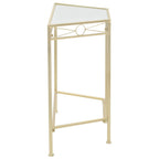 Mesa auxiliar de estilo vintage metal 87x34x73 cm dorada