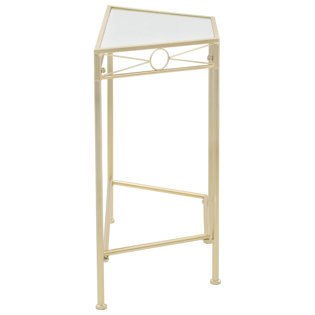 Mesa auxiliar de estilo vintage metal 87x34x73 cm dorada