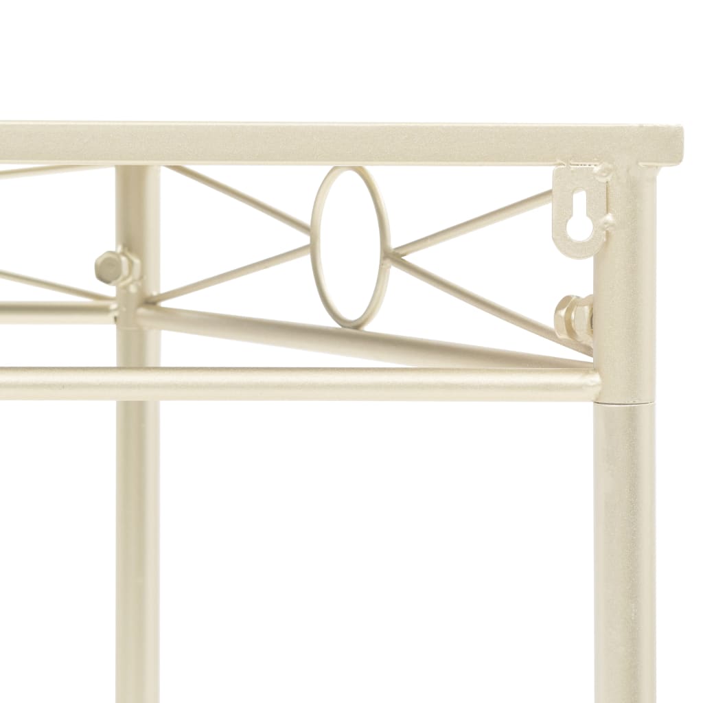 Mesa auxiliar de estilo vintage metal 87x34x73 cm dorada