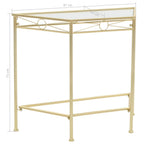 Mesa auxiliar de estilo vintage metal 87x34x73 cm dorada