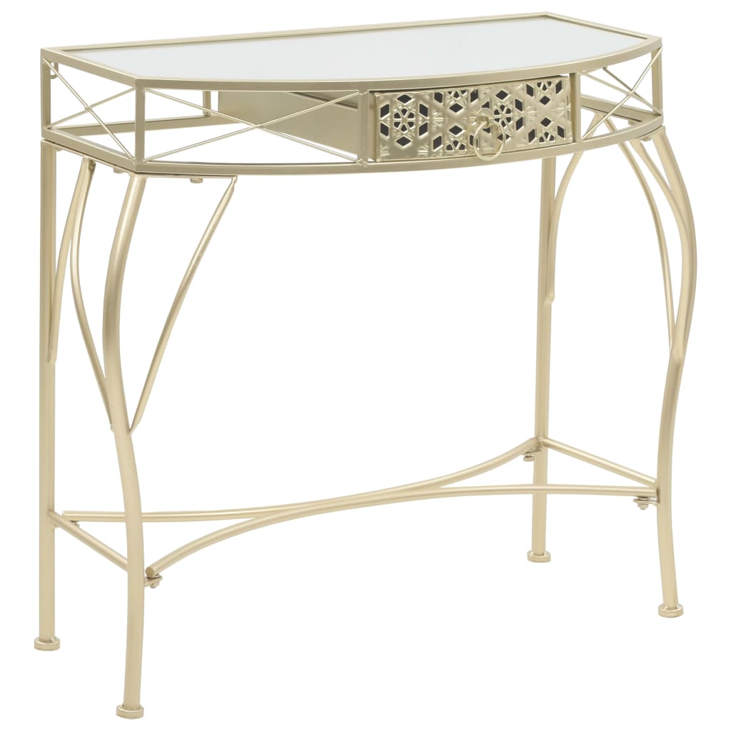 French style metal side table 82x39x76 cm white