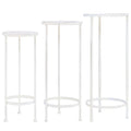 Set de soportes para plantas estilo vintage 3 uds metal blanco