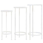 Set de soportes para plantas estilo vintage 3 uds metal blanco