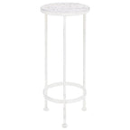 Set de soportes para plantas estilo vintage 3 uds metal blanco