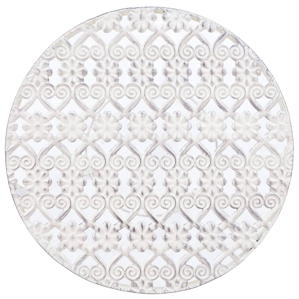 Set de soportes para plantas estilo vintage 3 uds metal blanco