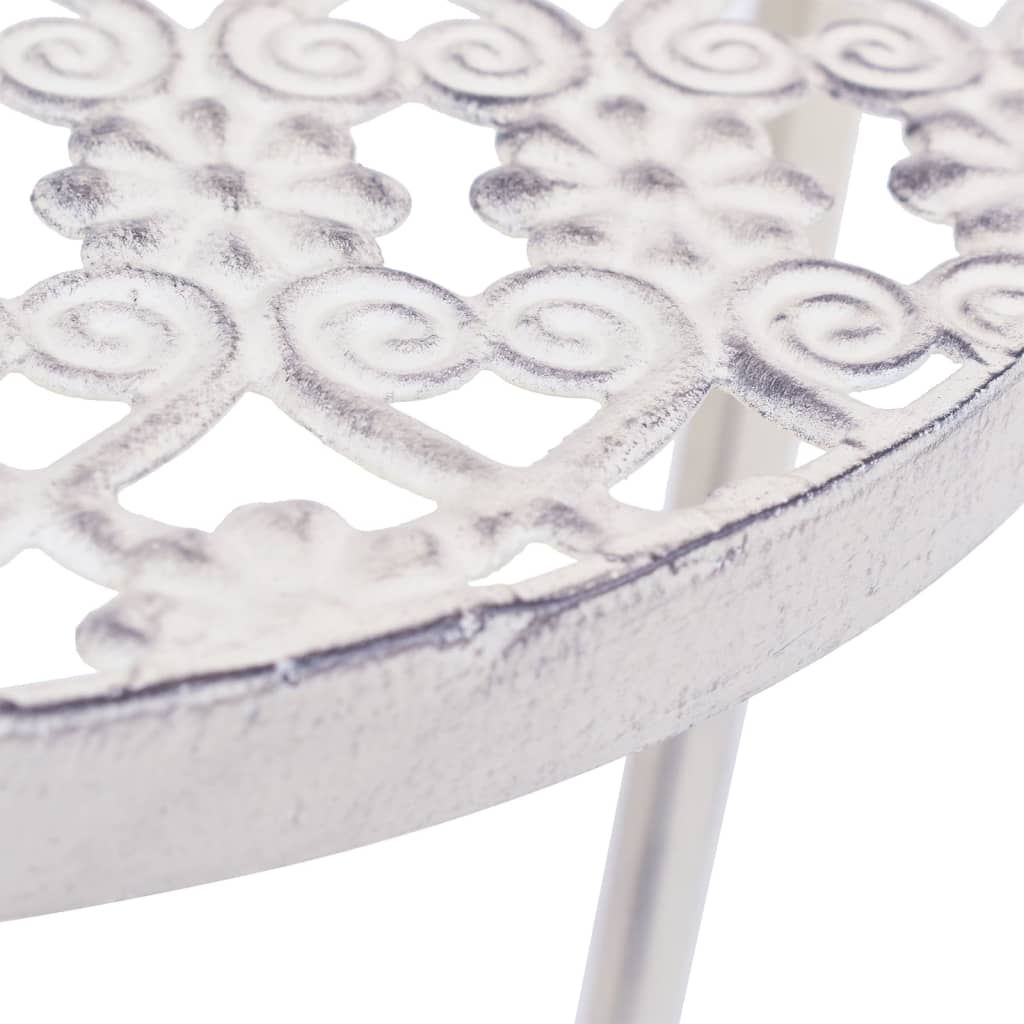 Set de soportes para plantas estilo vintage 3 uds metal blanco