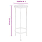 Set de soportes para plantas estilo vintage 3 uds metal blanco