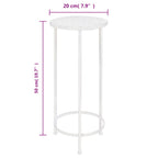 Set de soportes para plantas estilo vintage 3 uds metal blanco