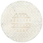 Mesa bistró estilo vintage metal redonda 40x70 cm blanca