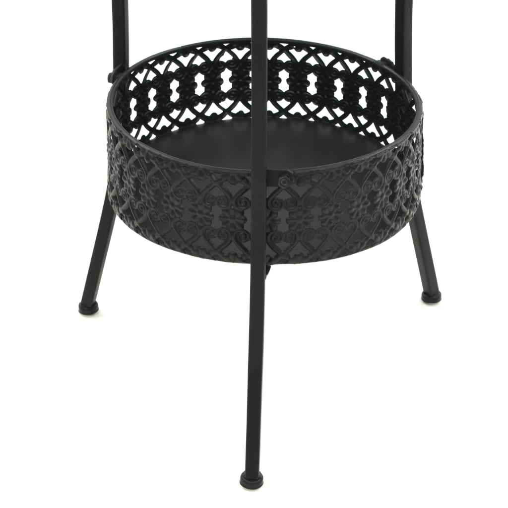 Mesa bistró de metal negra 40x70 cm