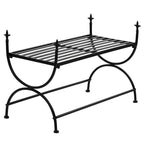 Banco de estilo vintage metal 83x42x55 cm negro