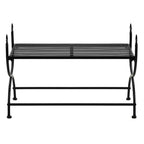 Banco de estilo vintage metal 83x42x55 cm negro
