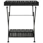 Mesa de centro plegable estilo vintage metal 58x35x72 cm negro
