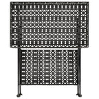 Mesa de centro plegable estilo vintage metal 58x35x72 cm negro