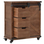 Mueble de almacenaje madera maciza abeto marrón 64x33,5x75 cm