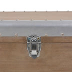 Caixa de arrumação em madeira maciça de abeto castanha 91x52x40 cm
