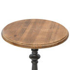 Mesa auxiliar de madera de abeto maciza marrón 40x64 cm